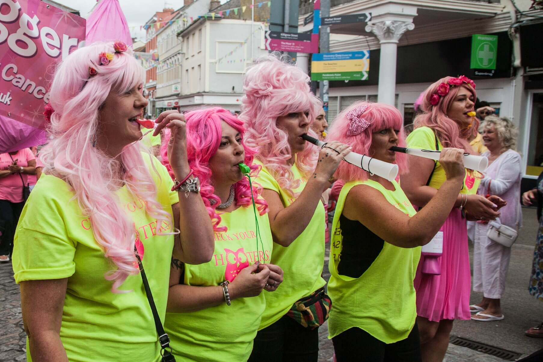 pink wig, community, fundraising, Falmouth, #LoveFalmouth, #lovethesea, #LoveCommunity, photo competition,